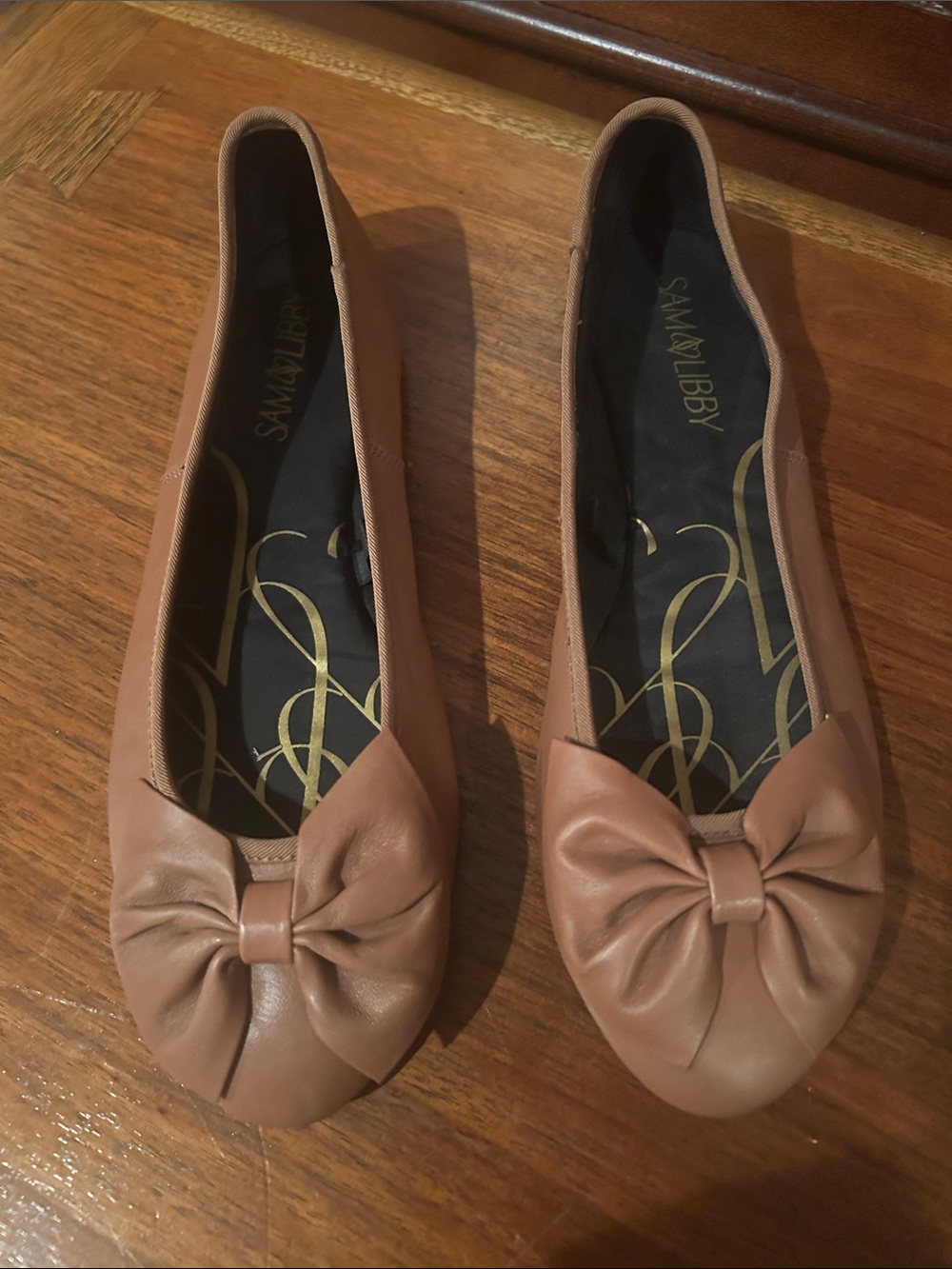 Sam & Libby Brown Bow Ballet Flats - Women's Slip-On